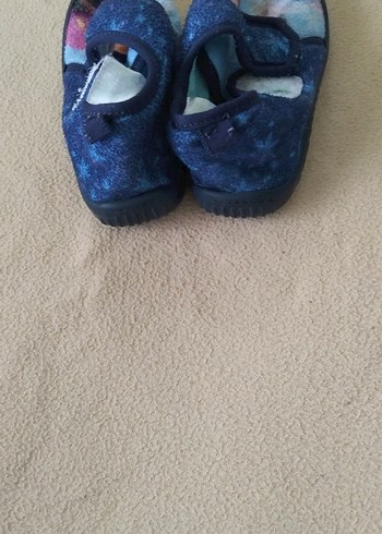 Kız Çocuk Mavi Baskılı Sıcak Terlik - Görsel 3