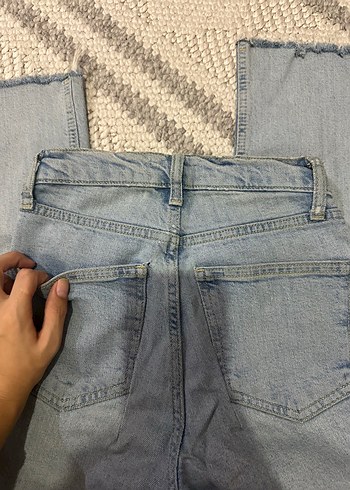 32 Beden gri Renk Denim Kadın Jean