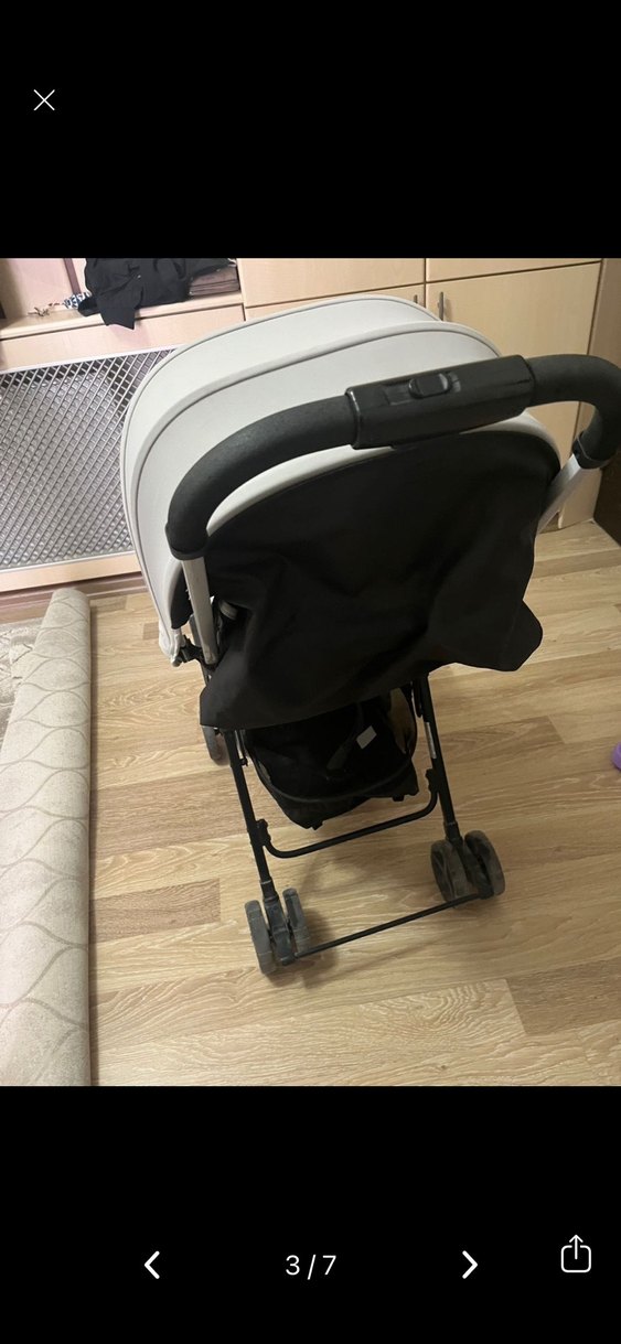 Beyaz Gri Bebek Arabası - Görsel 4