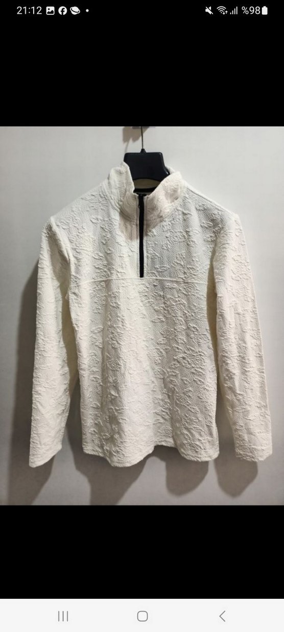 Erkek Fermuarlı Yüksek Yakalı Sweatshirt - Görsel 2