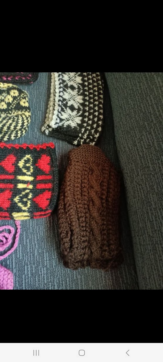 Renkli Desenli Örgü Kadın Ev patigi - Görsel 4