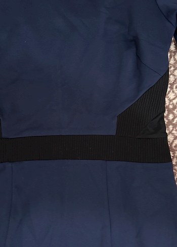 Lacivert Klasik Elbise - Görsel 5