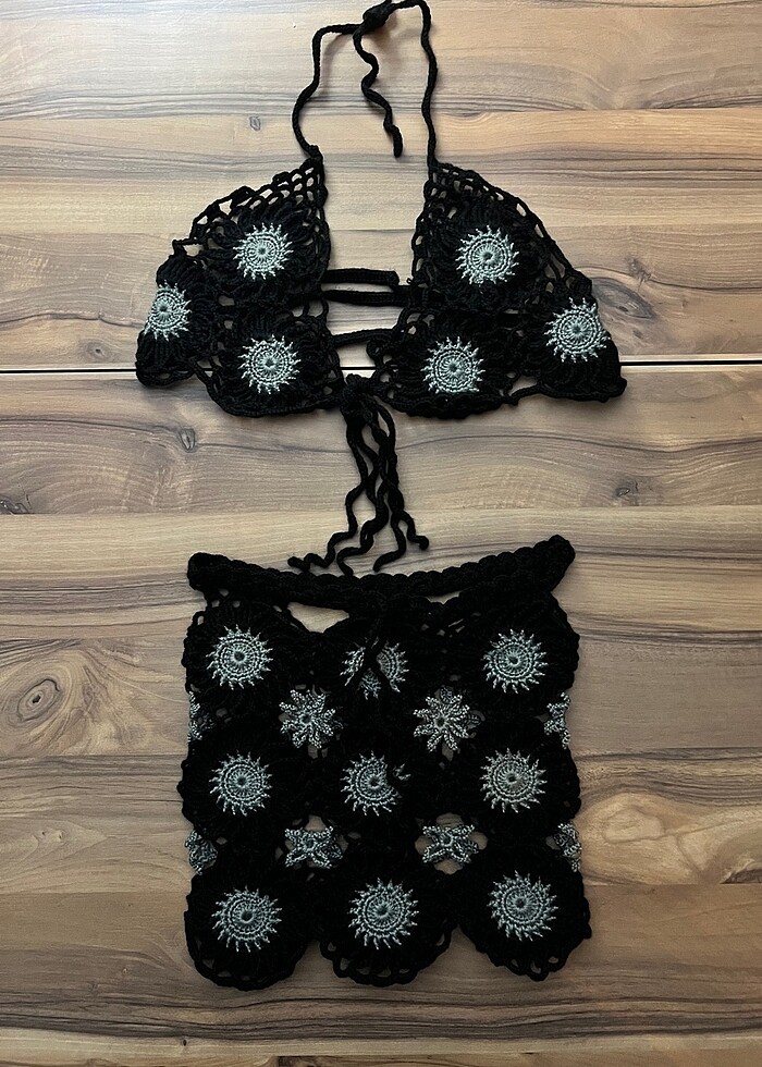 Örgü sütyen ve etek - Görsel 2