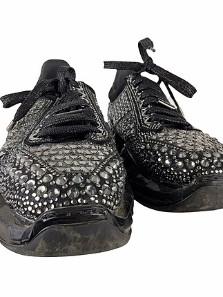 39 Beden siyah Renk Taşlı sneaker