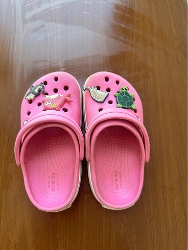 Crocs pembe kiz cocuk terlik