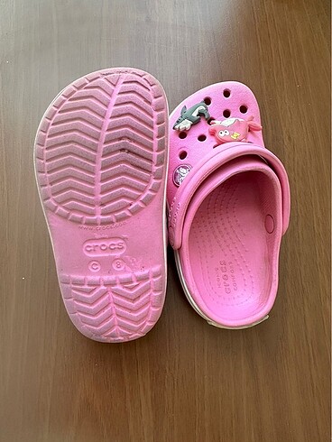 25 Beden Crocs pembe kiz cocuk terlik