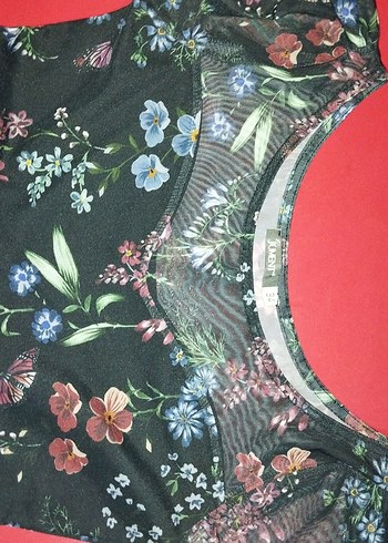 Çiçek Desenli Tüllü Elbise - Görsel 5