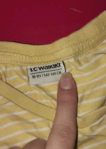 Sarı, Çizgili Erkek Çocuk Kısa Kollu Tişört - Görsel 3