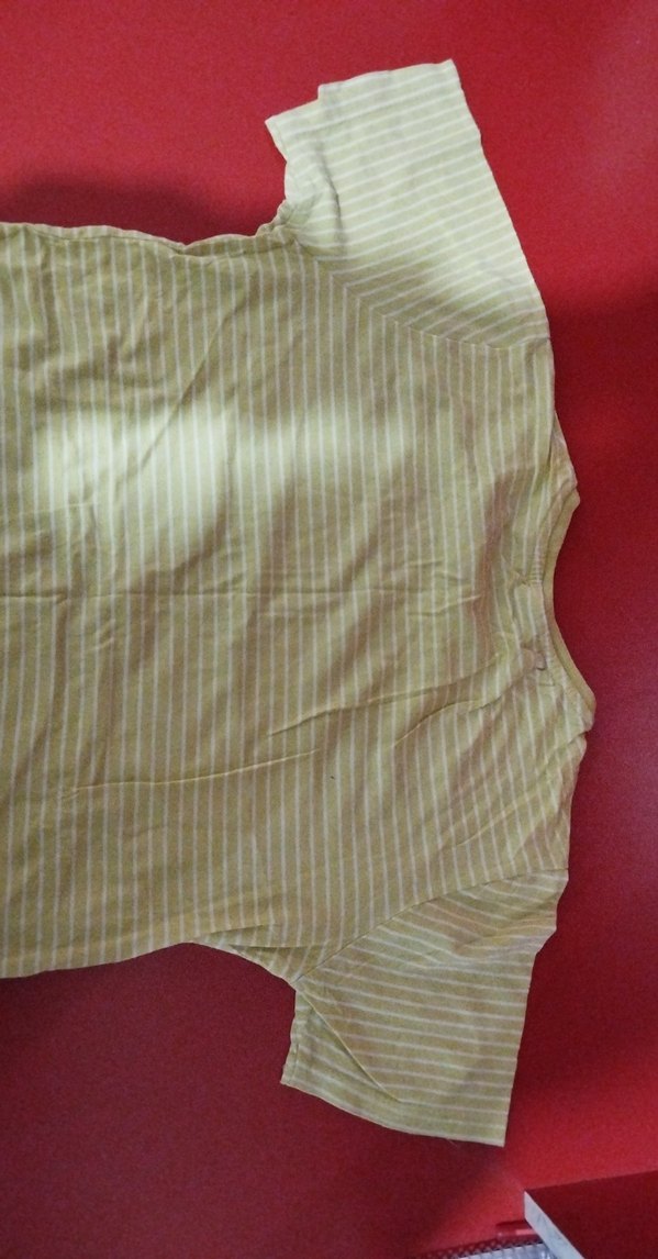 Sarı, Çizgili Erkek Çocuk Kısa Kollu Tişört - Görsel 5