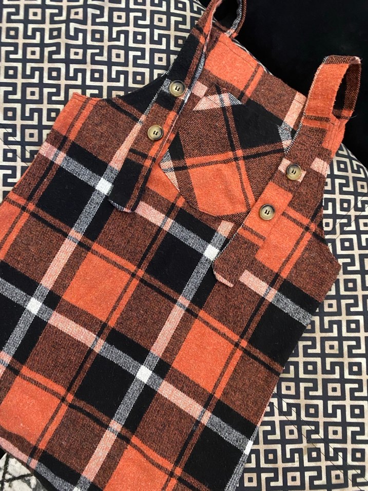 Düğmeli Kareli solopet - Görsel 2