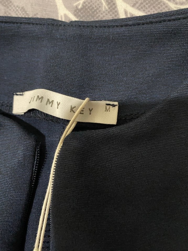 Kadın Lacivert Uzun Kollu Midi Elbise - Görsel 4