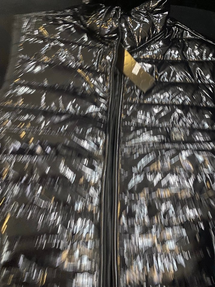 Kadın Siyah Parlak Sokak Stili Kışlık Mont - Görsel 3