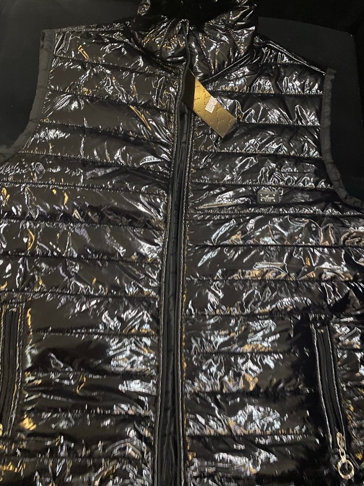 Kadın Siyah Parlak Sokak Stili Kışlık Mont - Görsel 2