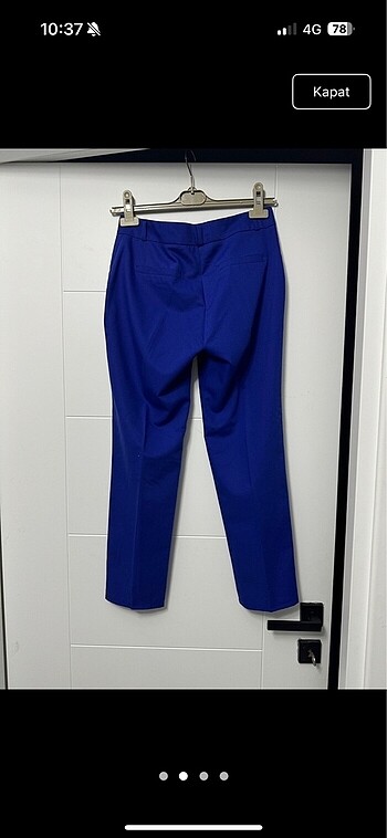 Mavi kumaş pantolon - Görsel 2