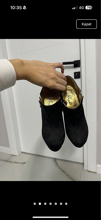 Siyah platform topuklu ayakkabı - Görsel 2