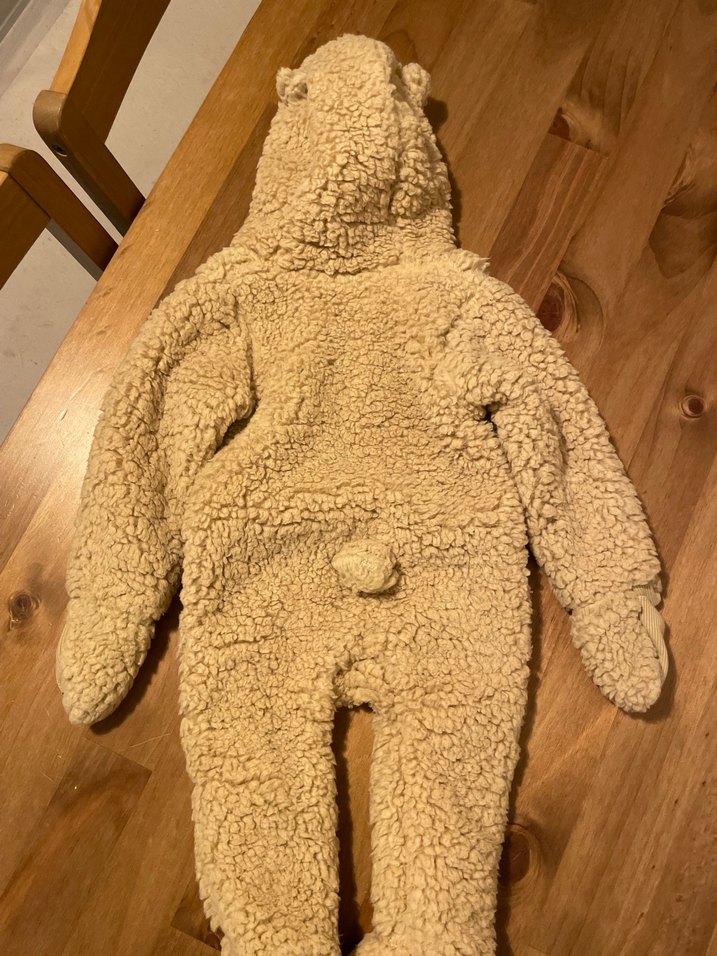 Kahverengi Peluş Bebek Tulumu - Görsel 4