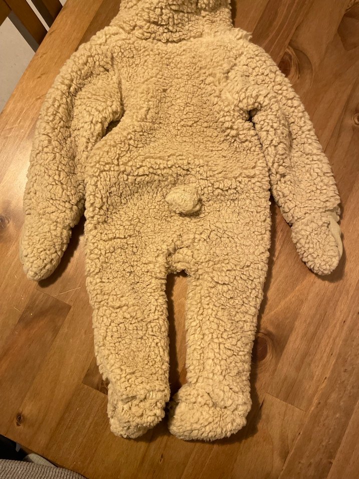 Kahverengi Peluş Bebek Tulumu - Görsel 5