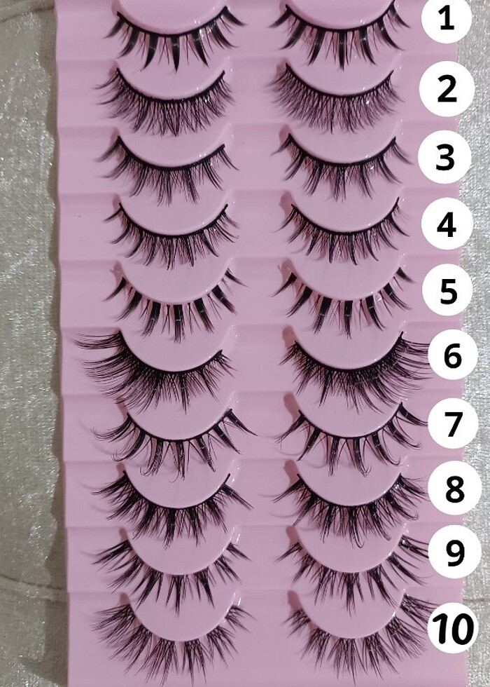 Anime Manga Kawaii Cosplay Takma Kirpik - Görsel 2