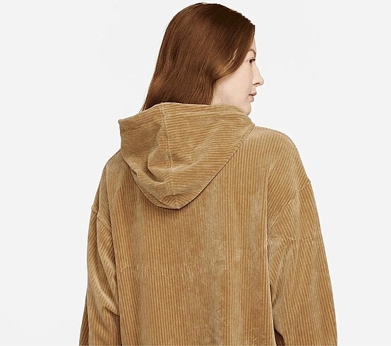 Fitilli kadife sweatshirt