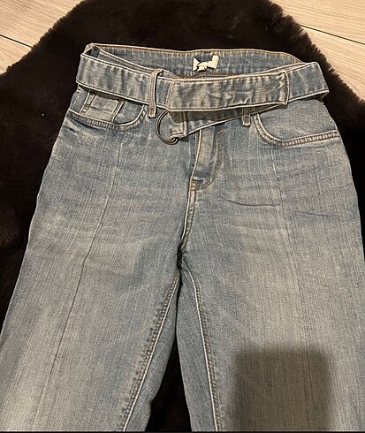 Kadın Kemerli Jean Pantolon