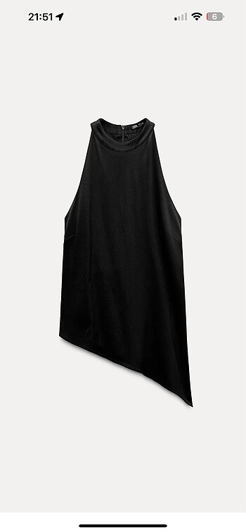 zara saten halter yaka top
