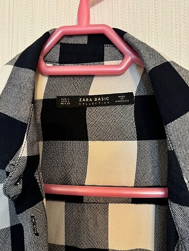 Zara Siyah Beyaz Oduncu Gömlek - Görsel 3