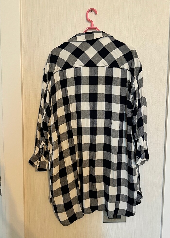 Zara Siyah Beyaz Oduncu Gömlek - Görsel 2