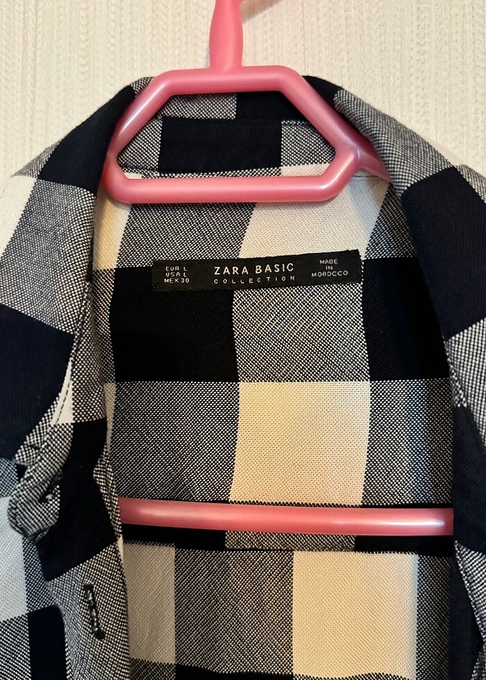 Zara Siyah Beyaz Oduncu Gömlek - Görsel 3