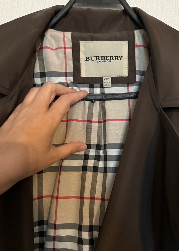 Burberry Haki Yeşil Trençkot Pardesü - Görsel 2