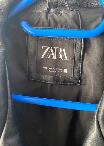 xl Beden Zara Kadın Siyah Deri Biker Ceket
