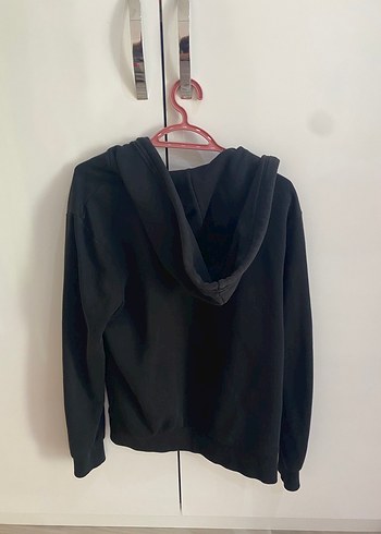 H&M Siyah Fermuarlı Kapüşonlu Kadın Ceket