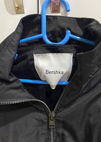 Bershka bershka Siyah Fermuarlı Erkek bomber paraşüt Ceket