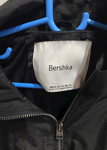 m Beden bershka Siyah Fermuarlı Erkek bomber paraşüt Ceket