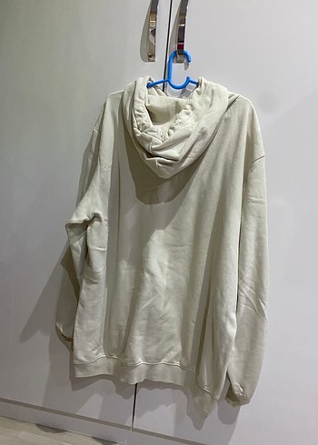 H&M H&M Beyaz Kapüşonlu Baskılı Sweatshirt