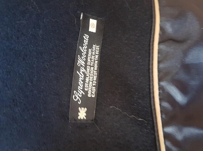 m Beden lacivert Renk Superdry yurt dışı kaşmir marin kaban mant gemici kaban