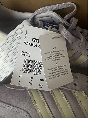 41,5 Beden Adidas samba OG unisex ozel