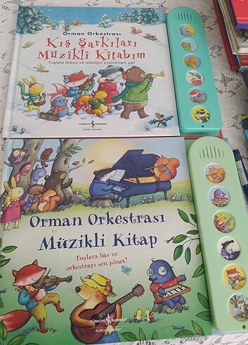 2 tane müzikli kitap-pil takılmalı