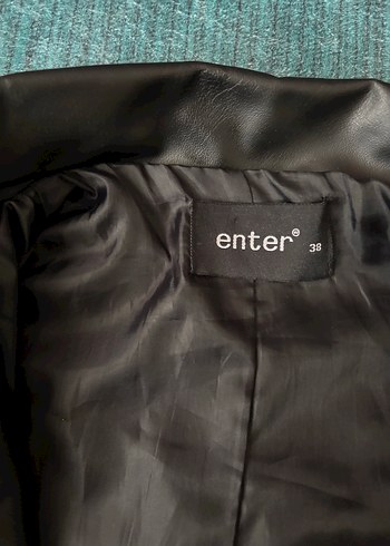 Kadın Siyah Deri Biker Ceket - Görsel 5