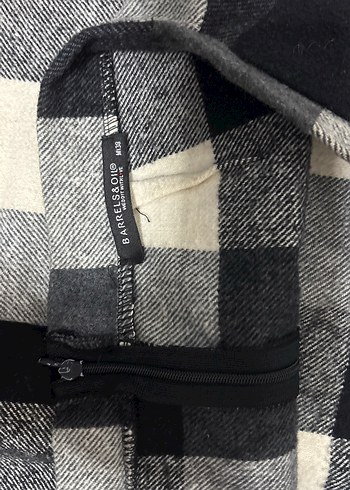 Gri Kareli Kadın Mini Etek - Görsel 3