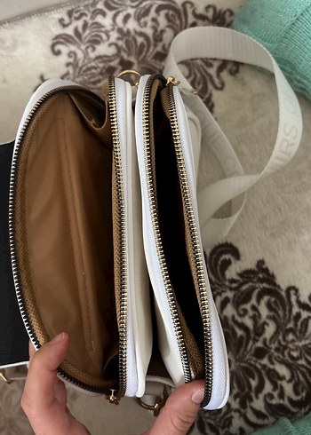 Beyaz Deri Kadın Omuz Çantası - Görsel 2