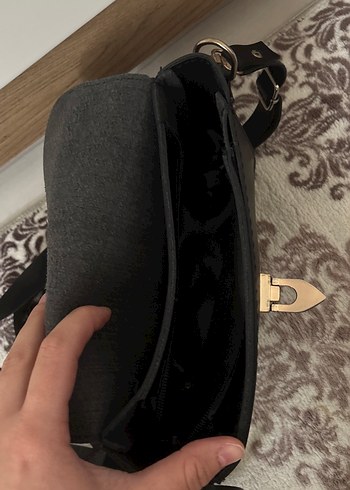 Siyah Deri Kemerli Kadın Çanta - Görsel 2