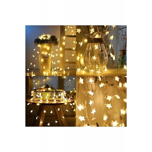  Beden çeşitli Renk 3 Metre Yıldız Şekilli LED Işık