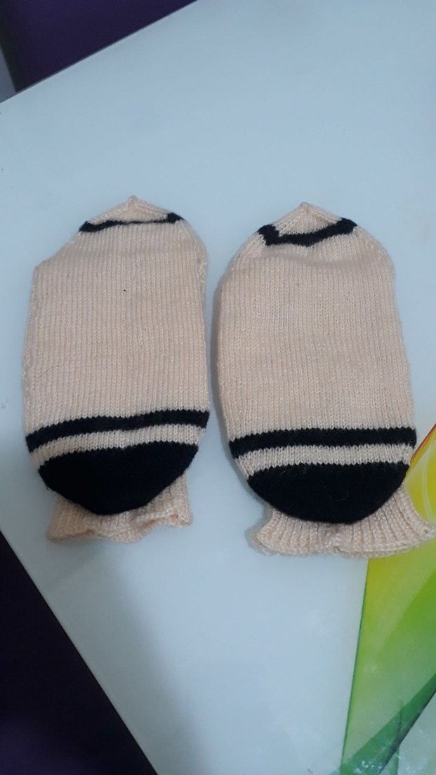 el Örgü çorap yeni kullanılmadı çeyiz için yaptım kullanılmadı - Görsel 2