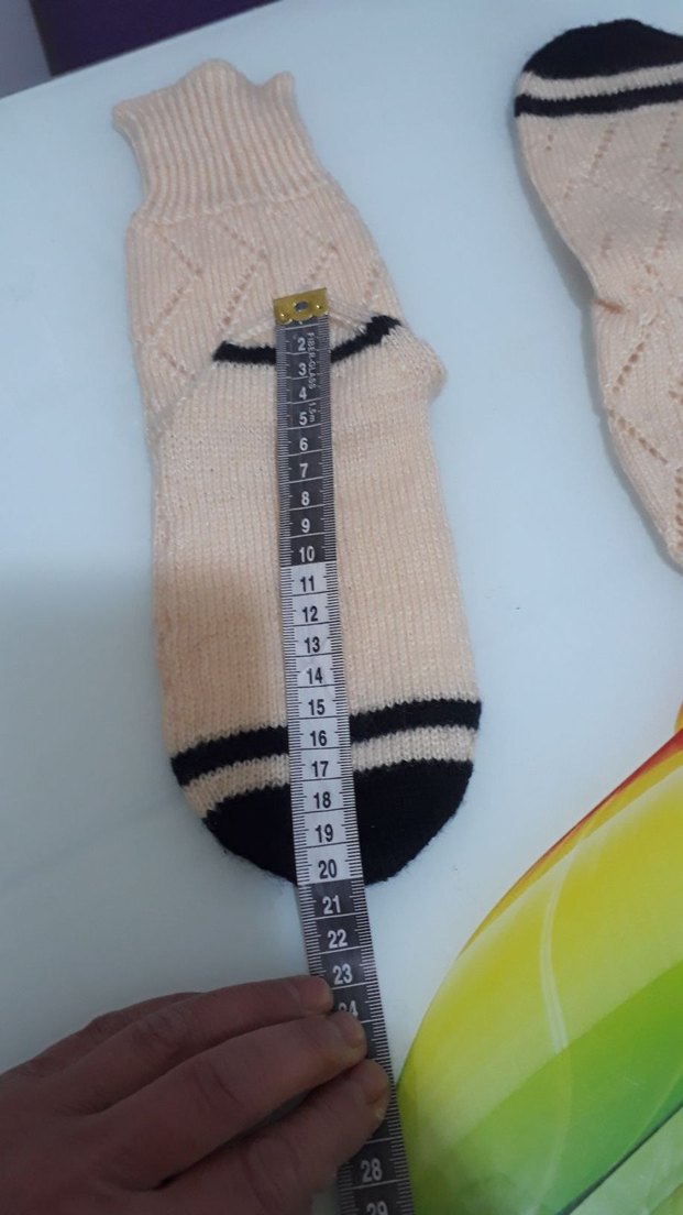 el Örgü çorap yeni kullanılmadı çeyiz için yaptım kullanılmadı - Görsel 5