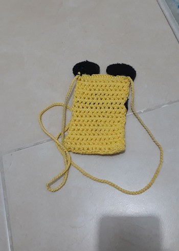 Sarı Örgü Telefon Kılıfı - Görsel 2