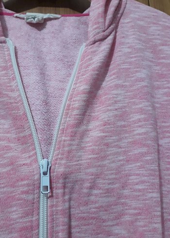 Kız Çocuk Pembe Fermuarlı Ceket - Görsel 3