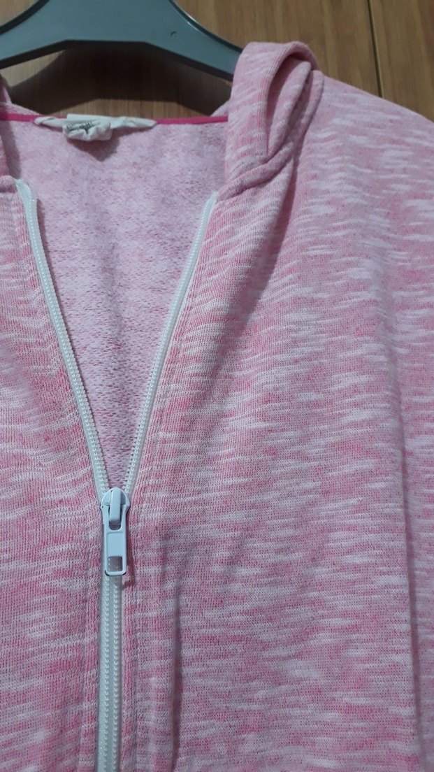 Kız Çocuk Pembe Fermuarlı Ceket - Görsel 3