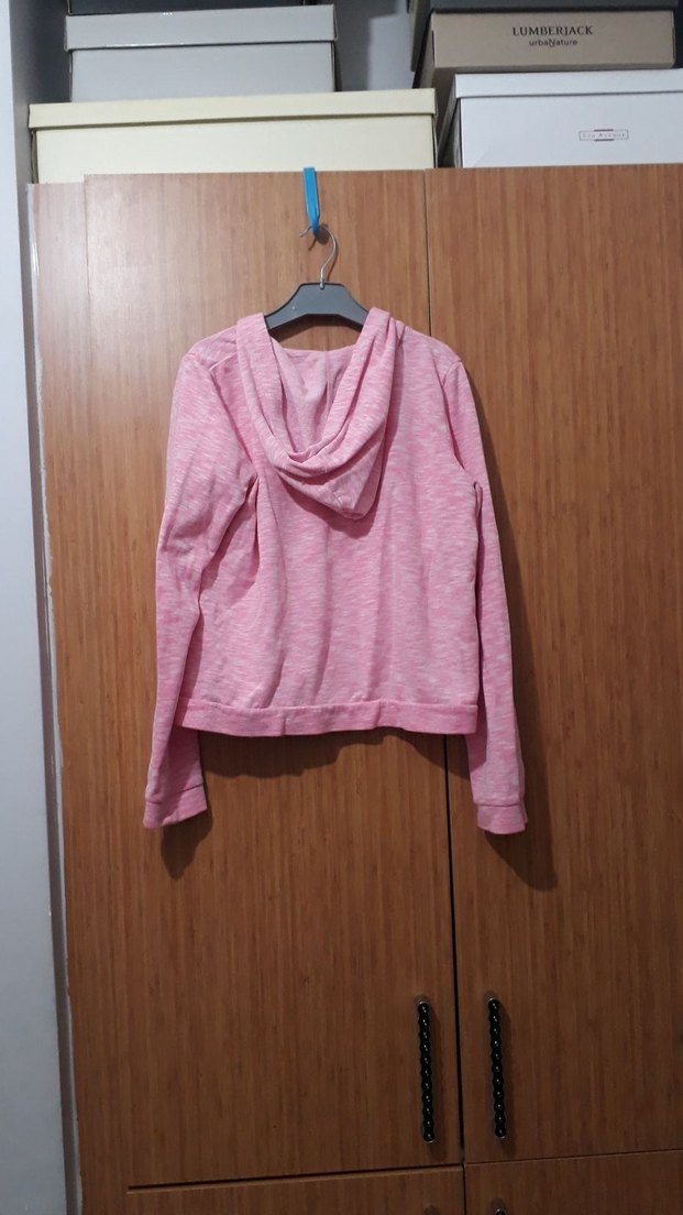 Kız Çocuk Pembe Fermuarlı Ceket - Görsel 5