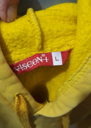 Sarı Kapüşonlu Kadın Sweatshirt - Görsel 4