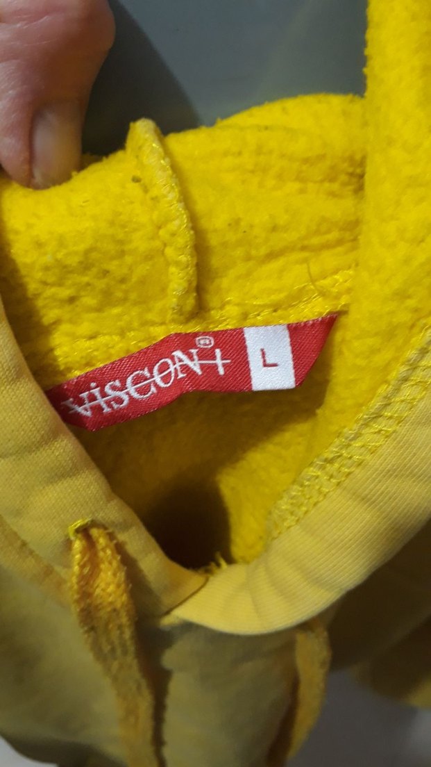 Sarı Kapüşonlu Kadın Sweatshirt - Görsel 4